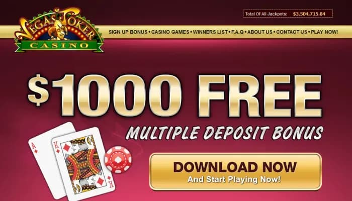 Vegas Joker Casino website screenshot