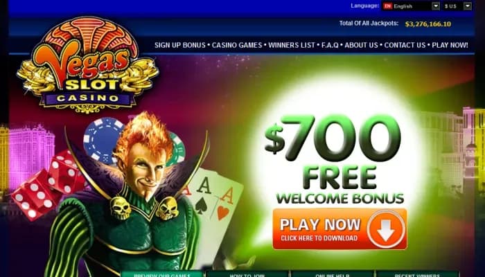 Vegas Slot Casino website screenshot