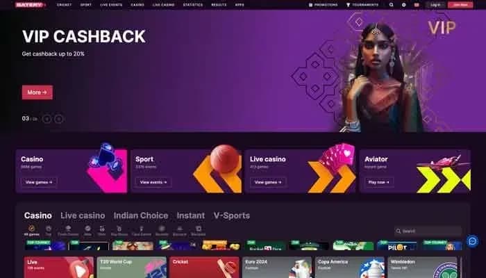 Captura del sitio web de BateryBet Casino
