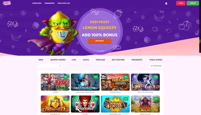 Captura del sitio web de Berrycasino