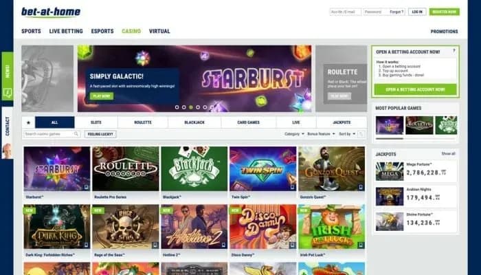 Captura del sitio web de bet-at-home Casino