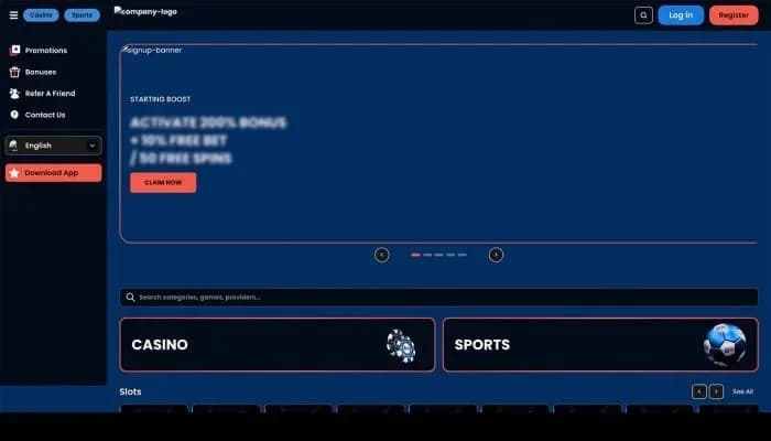 Captura del sitio web de BetOspin Casino