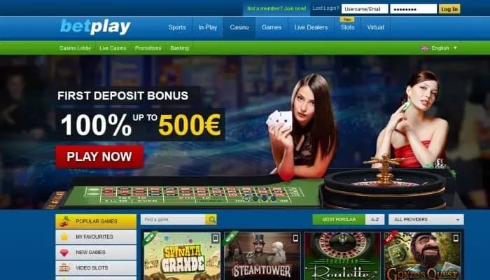 Captura del sitio web de BetPlay Casino