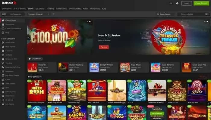 Captura del sitio web de Betsafe Casino