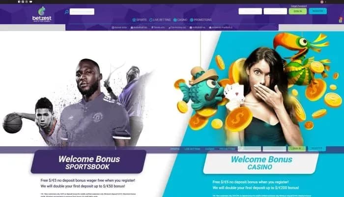 Captura del sitio web de Betzest Casino