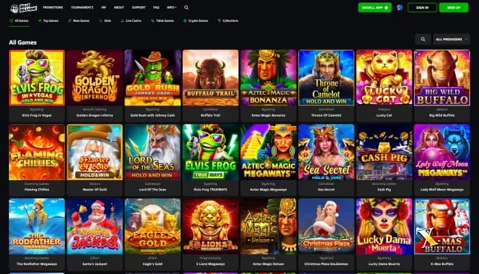 Captura del sitio web de Billy Billion Casino