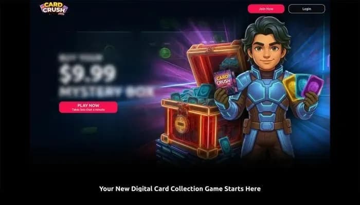 Captura del sitio web de Card Crush Casino