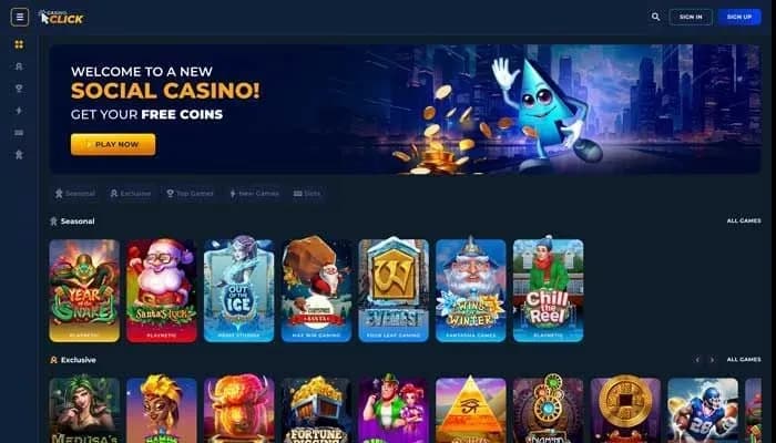 Captura del sitio web de Casino Click