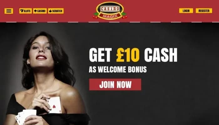 Captura del sitio web de Casino Magix