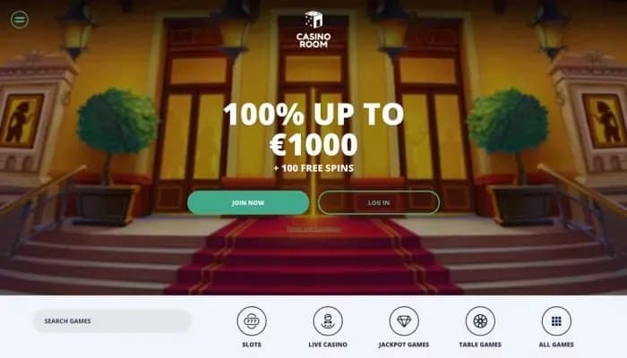 Captura del sitio web de Casino Room