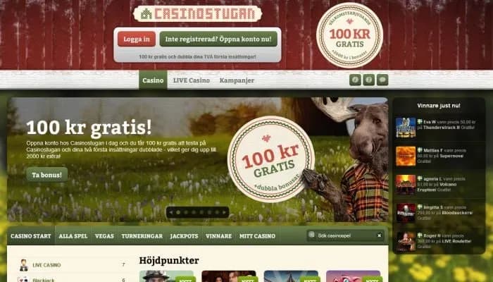 Captura del sitio web de Casinostugan