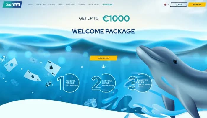 Captura del sitio web de Dolfwin Casino