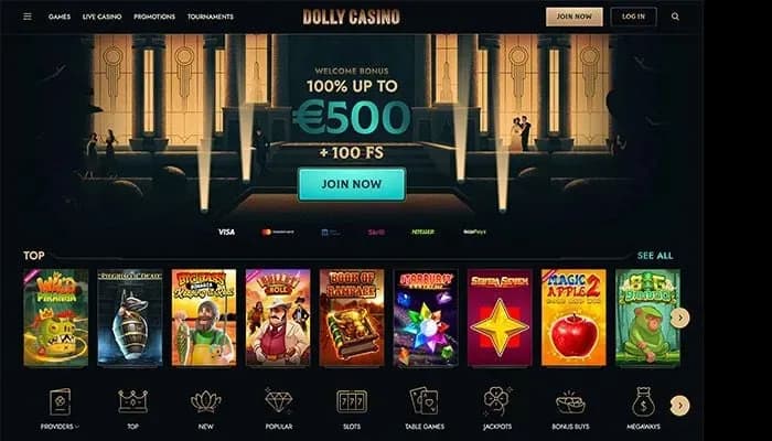 Captura del sitio web de Dolly Casino