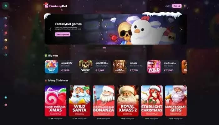 Captura del sitio web de FantasyBet Casino