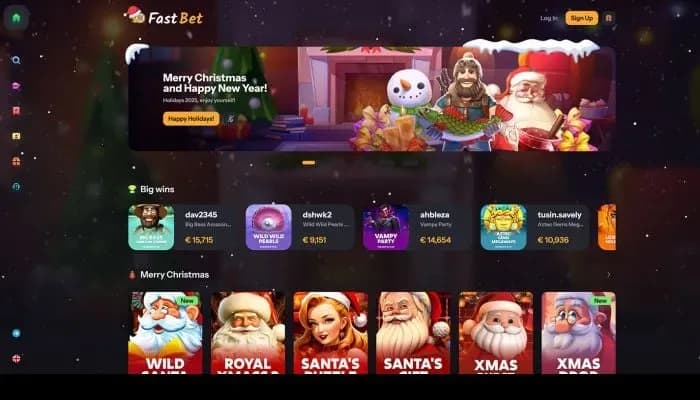 Captura del sitio web de Fast Bet Casino