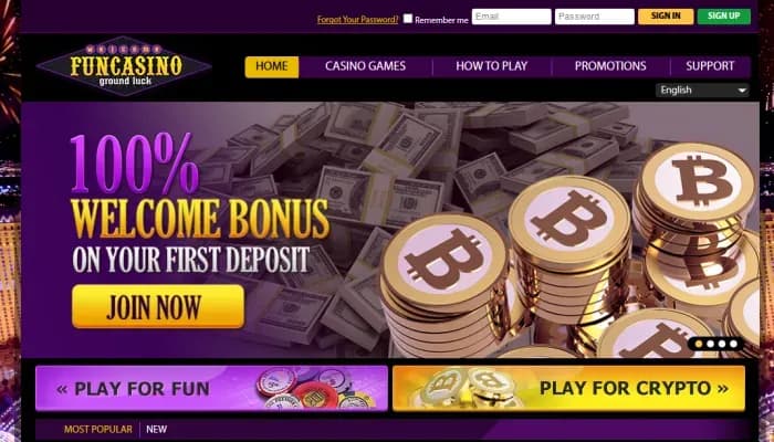 Captura del sitio web de Fun-Casino