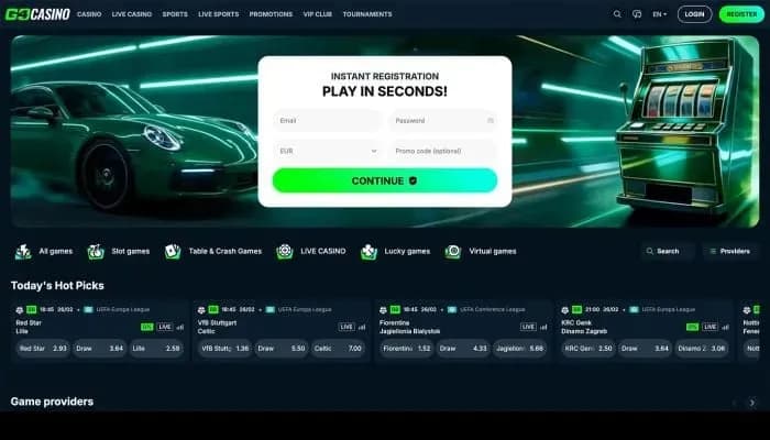 Captura del sitio web de Go4Casino