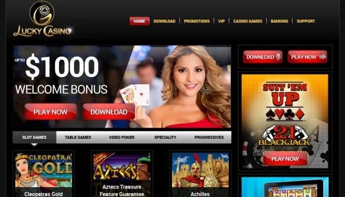 Captura del sitio web de Go Lucky Casino