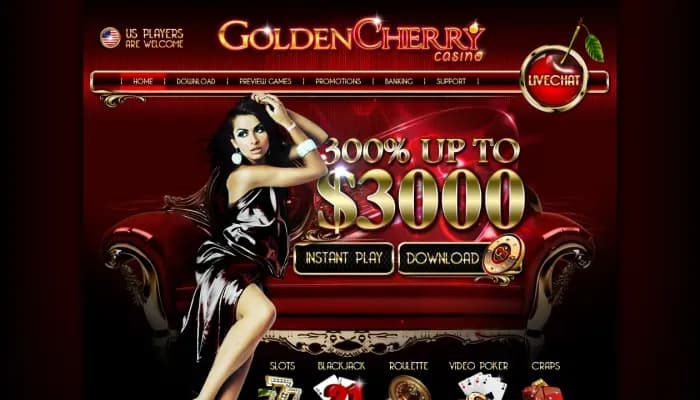 Captura del sitio web de Golden Cherry Casino
