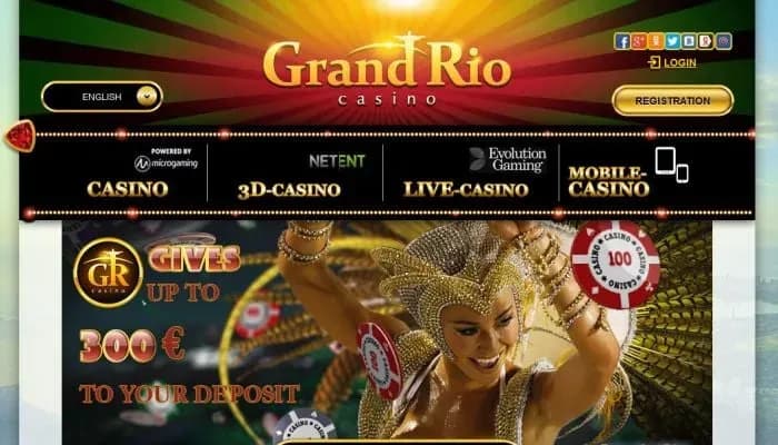 Captura del sitio web de GrandRio Casino