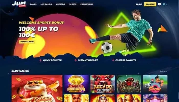Captura del sitio web de Jupi Casino