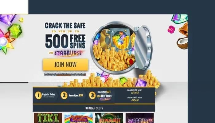 Captura del sitio web de Loot Casino