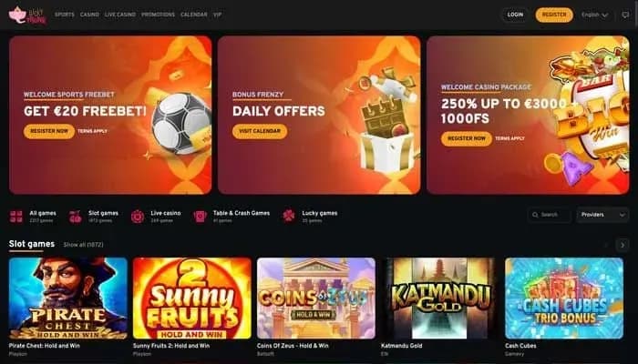 Captura del sitio web de Lucky Trunk Casino