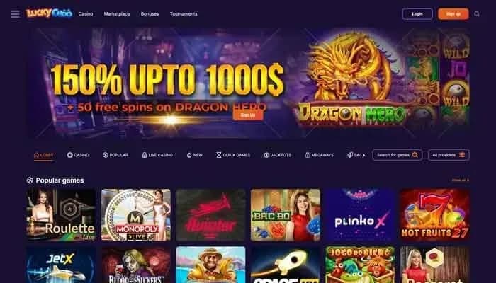 Captura del sitio web de LuckyChoo Casino