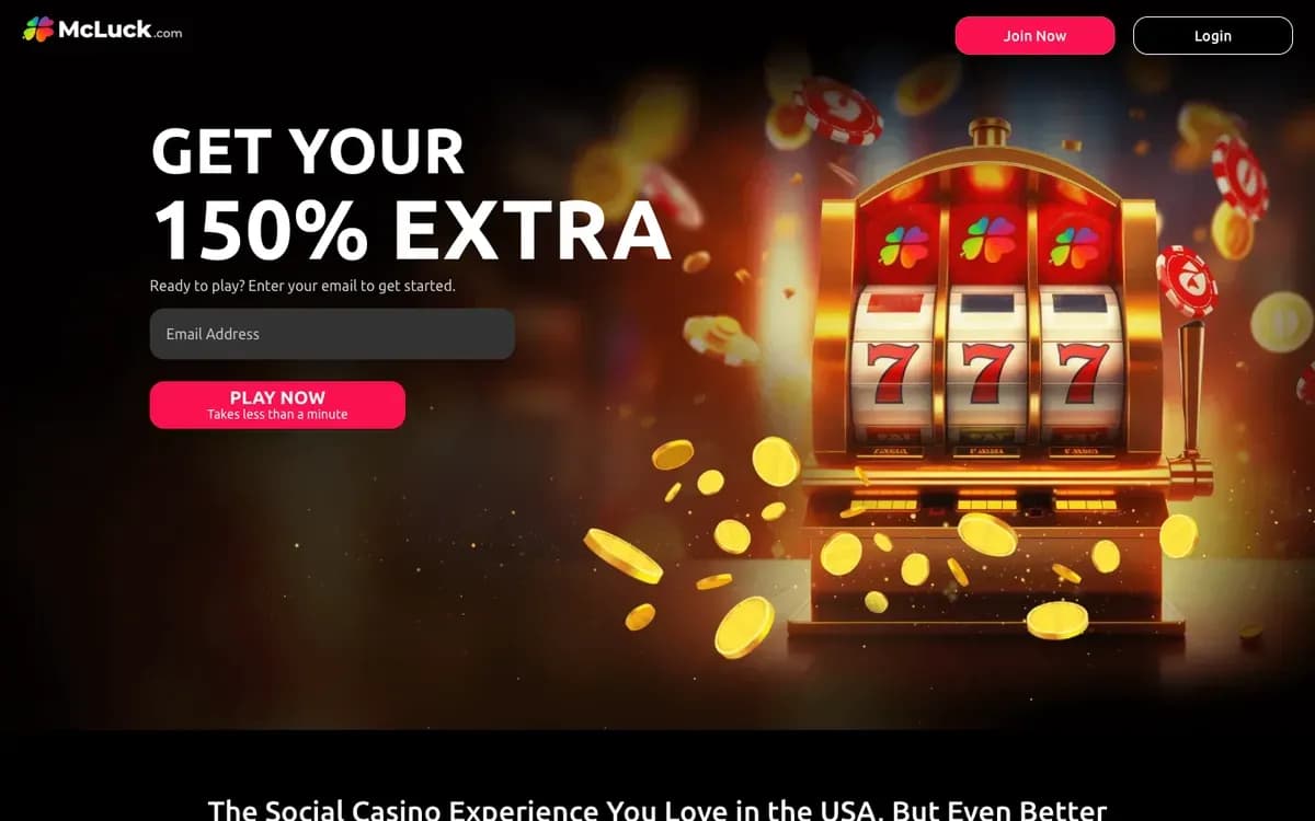 Captura del sitio web de McLuck Casino