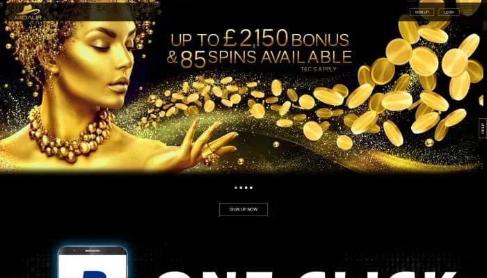 Captura del sitio web de Midaur Casino