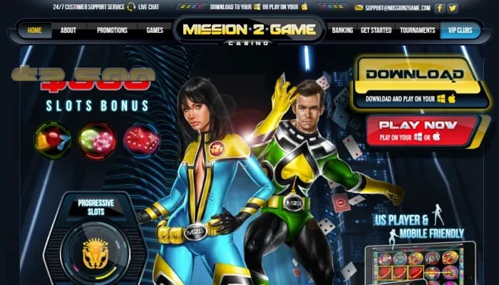 Captura del sitio web de Mission2Game Casino
