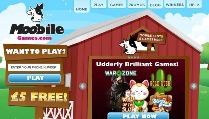 Captura del sitio web de Moobile Games Casino