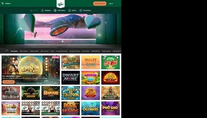 Captura del sitio web de Mr Green Casino