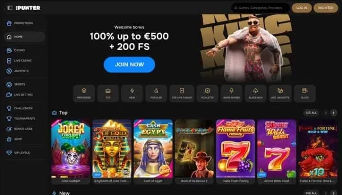 Captura del sitio web de MrPunter Casino