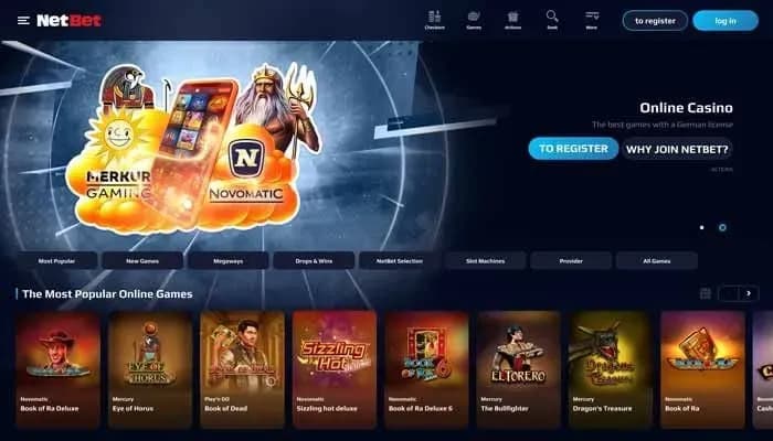 Captura del sitio web de NetBet Casino