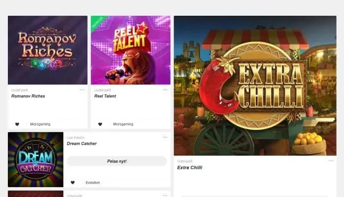 Captura del sitio web de Nopeampi Casino