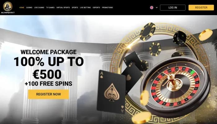 Captura del sitio web de Olympusbet Casino