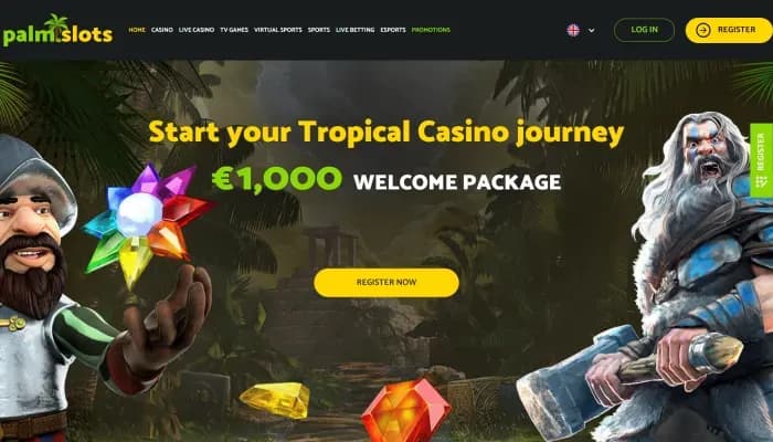 Captura del sitio web de PalmSlots Casino