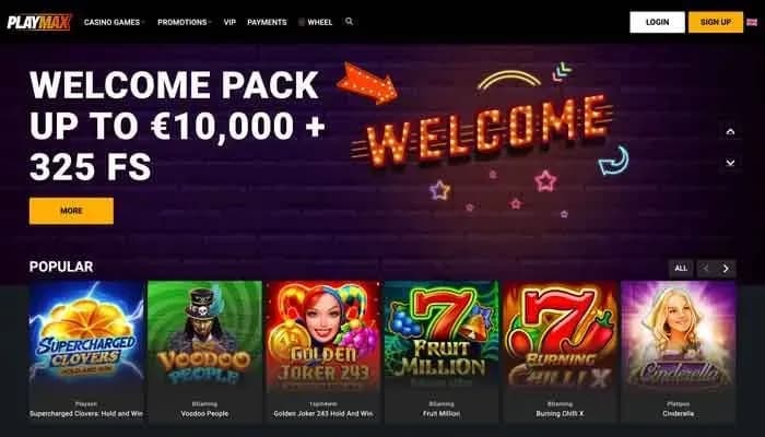 Captura del sitio web de Playmaxwin Casino