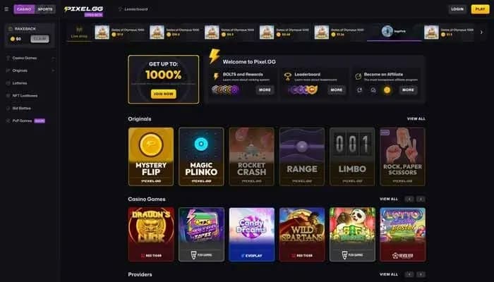 Captura del sitio web de PlayToro Casino