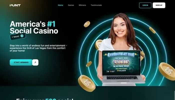 Captura del sitio web de Punt.com Casino