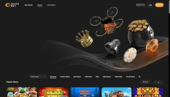 Captura del sitio web de QuickBet Casino