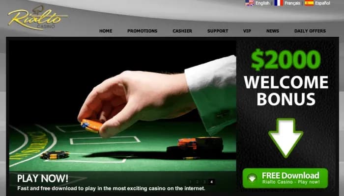Captura del sitio web de Rialto Casino