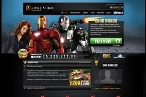 Captura del sitio web de Riva Casino