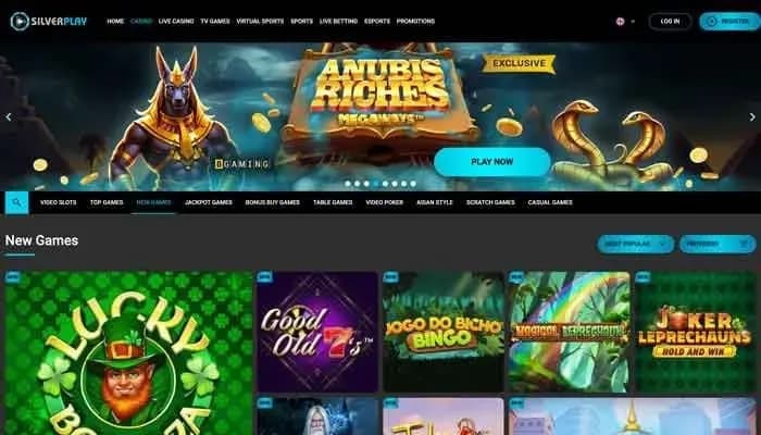 Captura del sitio web de Silverplay Casino