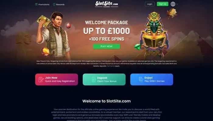 Captura del sitio web de Slotsite.com Casino
