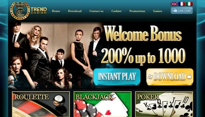 Captura del sitio web de Trend Casino