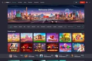 Captura del sitio web de Vegascoin Casino