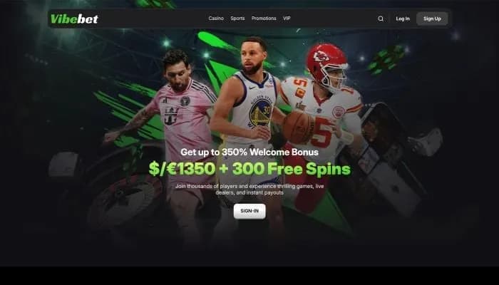 Captura del sitio web de Vibebet Casino