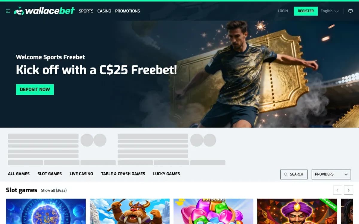Captura del sitio web de Wallacebet Casino